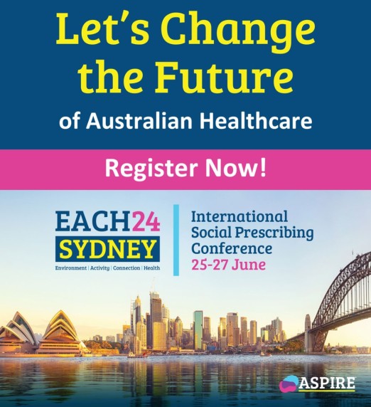 An image of Sydney Harbour with text: Let's Change the Future of Australian Healthcare Register now!