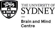 University of Sydney Crest (a stylised lion above a cross with 4 stars on each side and a book in the middle) Text: The University of Sydney Brain and Mind Centre