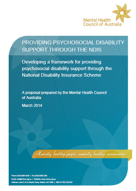 MHCA Proposal: Providing Psychological Disability Support through the NDIS